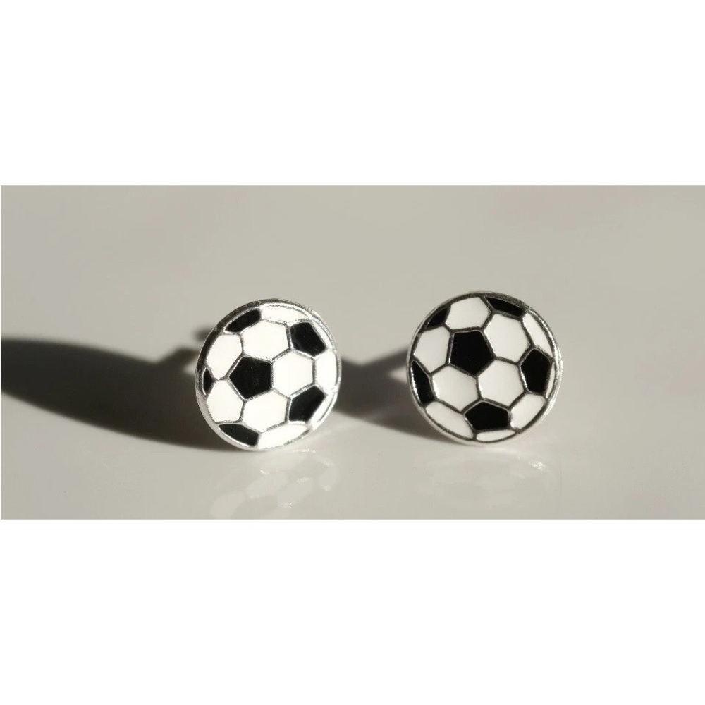 Soccer Ball Stud Earrings